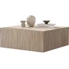 Image de Table Basse Prizma - 100% MDF - Travertin - 35 x 90 x 90 cm