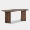 Image de Table à manger moderne en mélamine 200x90 sabella - noyer 746NRD1113