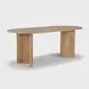 Image de Table à manger moderne en mélamine 200x90 sabella - chêne 746NRD1114