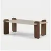 Image de Table basse moderne en bois mélaminé renard - beige