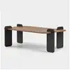 Image de Table basse moderne en bois mélaminé renard - anthracite