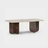 Image de Table basse de salon moderne effet marbre akira