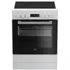 Image de Cuisinière Vitrocéramique Multifonction 72l Beko 1700w 60cm, Fse 67300 Wcs
