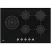 Image de Beko Hill 75222 S Piano Cottura Nero Da Incasso 75 Cm Gas 5 Fornelli