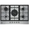 Image de Beko hiaw 75225 sl plaque noir, acier inoxydable intégré (placement) 75 cm gaz 5 zone(s)