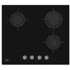 Image de Table De Cuisson Mixte 60cm 4 Feux 1200w Noir Beko Hilm64222sv