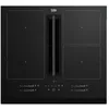 Image de Plaque A Induction Avec Hotte Intégrée - 4 Foyers - 60 Cm - Noir - Hixi64700uf