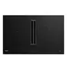 Image de Plaque induction 80 cm encastrable 4 foyers flexizone bridge hotte aspirante centrale intégrée noir verre 7400 w 8295778