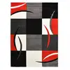 Image de Tapis Salle À Manger 200x290 Tissé Rouge Rectangle Motif Géométrique Di 65