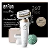 Image de Braun Epilatore Silk-épil 9 Flex 9-011 3D Wet & Dry 40 Pinzette Testa Flessibile 360° Oro