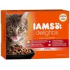 Image de IAMS Delights multibox Saveurs Terre et Mer en sauce (Land & sea Collection) - Pour chat adulte - 12 x 85 g