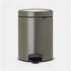 Image de Poubelle à Pédale NewIcon 5L, Brabantia Platinum - BRABANTIA