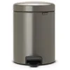 Image de Poubelle à pédale - BRABANTIA - NewIcon - 5L - Gris Platinium - Acier et Plastique