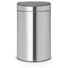 Image de Poubelle Touch Bin - BRABANTIA - 40L - Acier mat - Seau intérieur plastique - Adulte