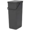 Image de Poubelle De Tri Sort & Go - Brabantia - 40 L - Gris