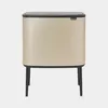 Image de BRABANTIA Poubelle Bo Touch Bin - 3 x 11L - Metallic Gold