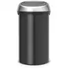 Image de Poubelle De Cuisine 60l Noir Mat