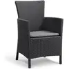 Image de Chaise De Salle À Manger De Jardin Iowa Graphite 215526 Keter