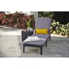 Image de Bain de soleil - Allibert by KETER   JAIPUR - en résine imitation rotin tressé - gris graphite - dossier réglable avec coussin