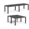 Image de Table de jardin modulable keter julie 3-en-1 graphite en polypropylène 294x90x74 cm JULIEDBLEGRAP