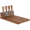 Image de Support De Couteau À Fromage Et Planche En Bambou Excellent Houseware