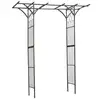Image de Pergola double droite en acier galvanisé laqué époxy noir - 114 x 66 x 232 cm - nature