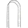 Image de Nature Pergola Acier Galvanisé Laqué Époxy Noir Décor Volutes - H230 X 100 X 37 Cm