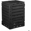 Image de Bac à compost thermique - Nature - Composteur de jardin - Noir - 60x60x90 cm - 300 L