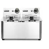 Image de Friteuse - HENDI - 6000W - Acier Inoxydable - 2x4L - Thermostat de sécurité