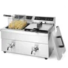 Image de Friteuse À Induction Double Avec Robinet Kitchen Line 2x 8 L Hendi 215029
