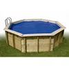 Image de Bâche à bulles pour piscine bois UBBINK AZURA 350x505 - Bleu - 400 microns