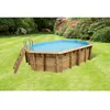 Image de Piscine hors sol - UBBINK - Océa - Octogonale - 355 x 550 x H120 cm - En bois - Liner gris