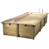 Image de UBBINK Piscine bois Azura 350x505 H126cm - Liner Beige - Hors sol semi enterrée ou enterrée - Garantie 15 ans