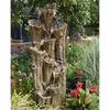 Image de Fontaine De Jardin Tiros Vieux Troncs D'arbre Avec Cascades Et Éclairage Led - Ubbink