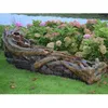 Image de Fontaine de jardin allongée Avisio souche darbre avec chute deau et éclairage LED - Ubbink