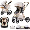 Image de BEBBY Poussette 3 en 1 Poussettes Combinee Portable Pliant en Un ClicPoussettes Citadines Avec Siege Auto Poussette Canne Paysage