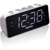 Image de Radio-réveil - LENCO - CR-18 - Blanc - Réveil par radio ou alarme - Écran rétroéclairé