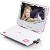 Image de Lenco DVP-910PK - Lecteur DVD portable de 9 pouces avec casque port USB et dispositif de suspension - Rose/blanc