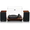 Image de Lenco LS-600WA -Tourne-disque avec amplificateur intégré et Bluetooth® plus 2 haut-parleurs externes - Noyer