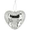 Image de Boule disco COEUR facettes Argent 19cm (coeur Argent)