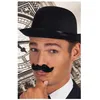 Image de Moustache adhésive de gentleman - BOLLAND - Modèle Gentleman - Auto-adhésive - Noir - Adulte - Homme - Costumes dépoque