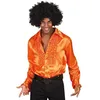 Image de Déguisement - BOLAND - Chemise disco orange homme - Satiné - Orange - XL (54/56)