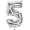 Image de BOLAND - Ballon chiffre argenté métallisé hauteur 36 cm - SACHET DE 1