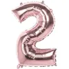 Image de Ballon Mylar - BOLAND - Chiffre 2 - Rose cuivré - 86 cm - Gonflable hélium