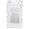 Image de Set 16 Bougies Anniversaire en spirale avec bouchon de gâteau Happy Birthday - Argent