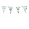 Image de Banderole drapeaux - BOLAND - Joyeux Anniversaire - 6 m - Confettis et étoiles - 15 fanions 30x20 cm