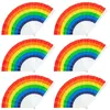 Image de LOT de 6 Eventails Pride arc-en-ciel 23cm