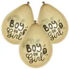Image de 6 Ballons en latex Boy or Girl dorés 23 cm - Or
