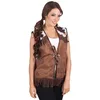 Image de Veste western marron femme - 78403 - Couleur principale: Marron - Type de public: Adulte - Genre: Mixte