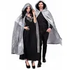 Image de Cape grise aspect velours 170 cm adule Halloween